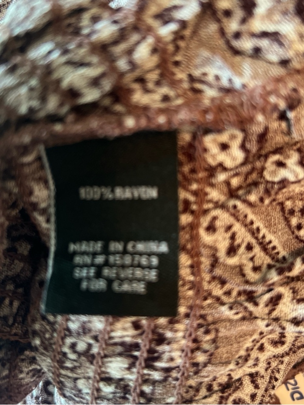 New Look Brown Smocked Strapless Top with Bandana Print - Picture 7 of 8